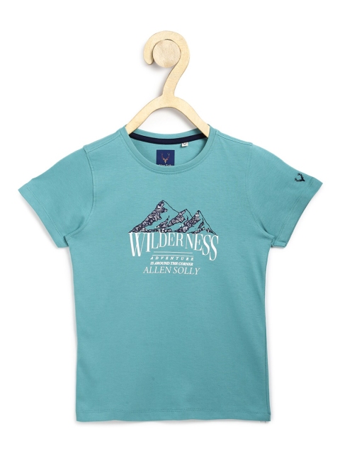 

Allen Solly Junior Boys Blue Typography Printed Cotton T-shirt