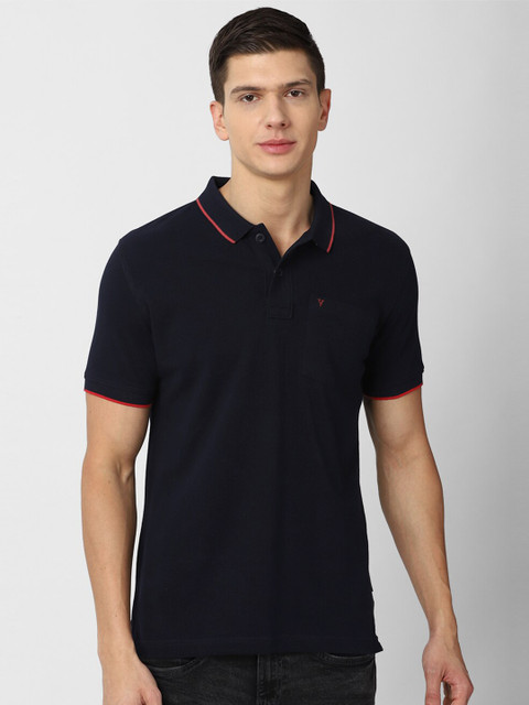 

Van Heusen Sport Men Navy Blue Polo Collar Cotton T-shirt