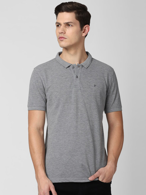 

Van Heusen Sport Men Grey Polo Collar Pure Cotton T-shirt