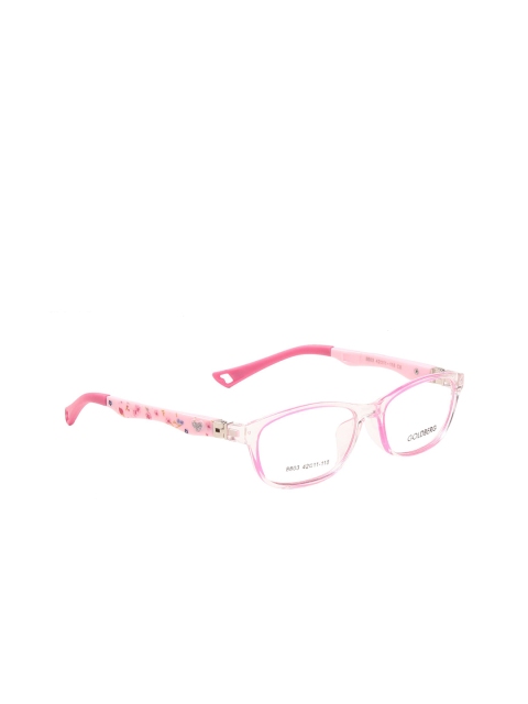 

Gold Berg Women Transparent & Pink Full Rim Wayfarer Frames