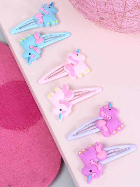 

lil' star Girls Set of 3 Pink & Blue Tic Tac Hair Clips