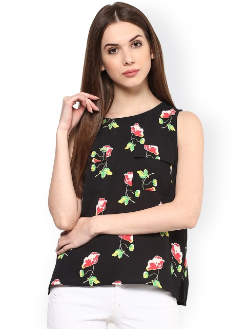 

Harpa Black Floral Print Top