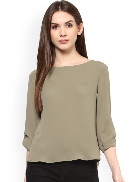 

Harpa Olive Green Top