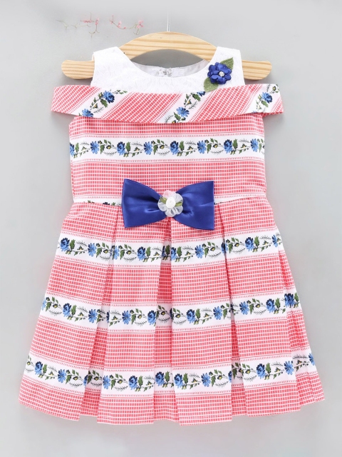 

Enfance Orange Floral A-Line Dress