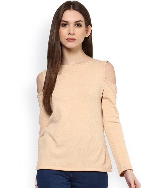 

Harpa Beige Top with Shimmer Detail