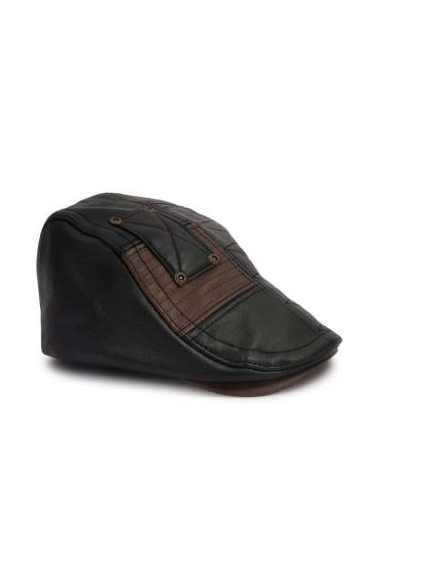 

BANGE Unisex Black & Brown Ascot Cap