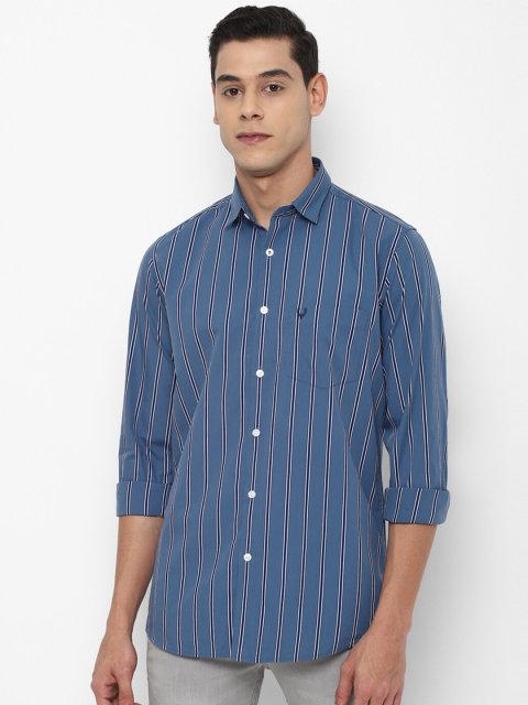 

Allen Solly Men Blue & Black Slim Fit Striped Casual Shirt