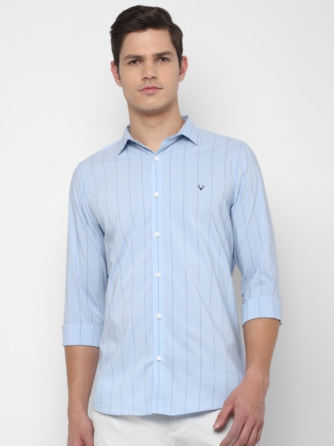 

Allen Solly Men Blue & Black Slim Fit Striped Casual Shirt