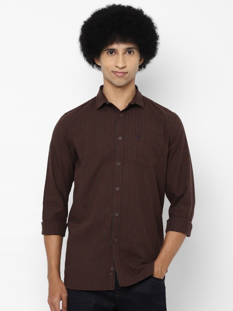 

Allen Solly Men Maroon Slim Fit Printed Cotton Casual Shirt