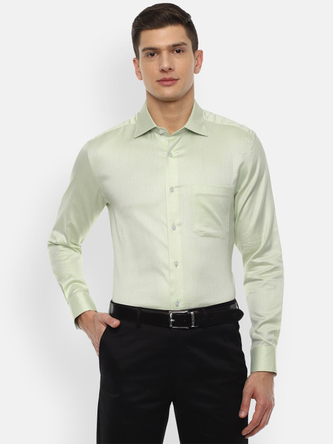 

Louis Philippe Men Green Pure Cotton Formal Shirt