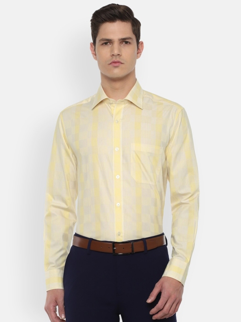 

Louis Philippe Men Yellow Striped Regular Fit Formal Shirt