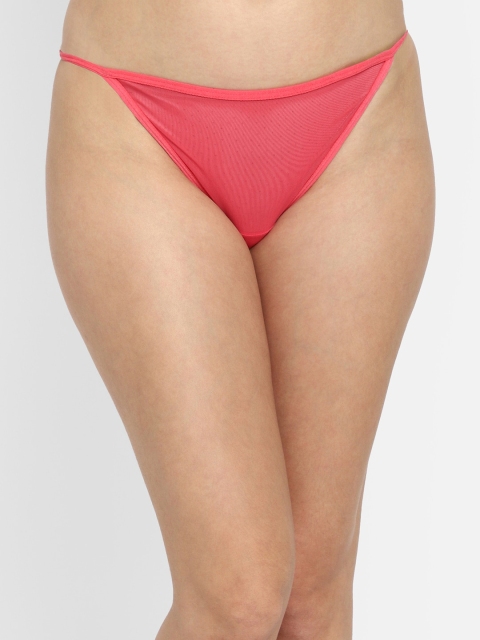 

Clovia Women Pink Solid Low Waist Bikini Briefs