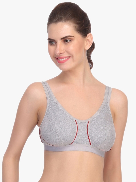 

Clovia Women Grey Tshirt Cotton Bra BR0536P0132B