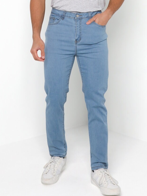 

ZALORA BASICS Men Blue Skinny Fit Low-Rise Jeans