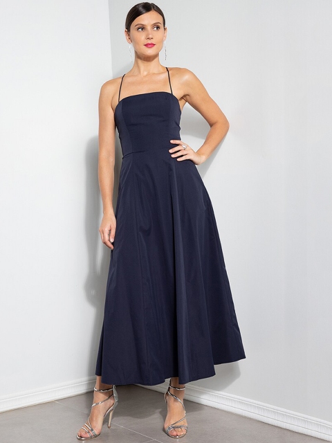 

ZALORA OCCASION Navy Blue A-Line Maxi Dress