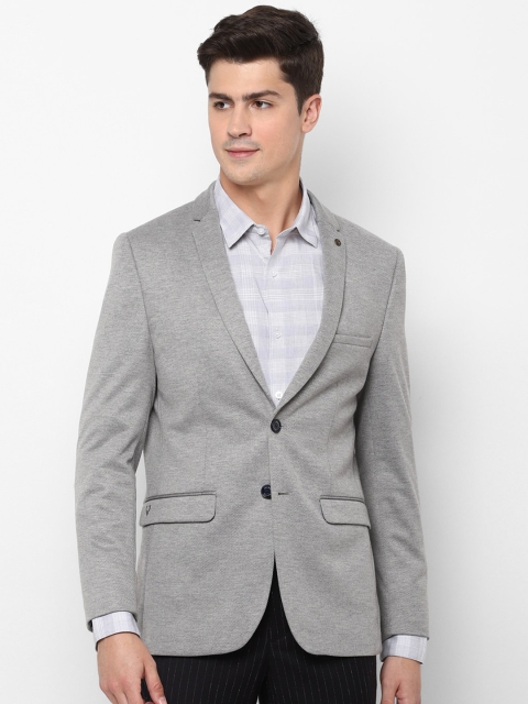 

Allen Solly Men Grey Solid Single-Breasted Slim Fit Formal Blazer