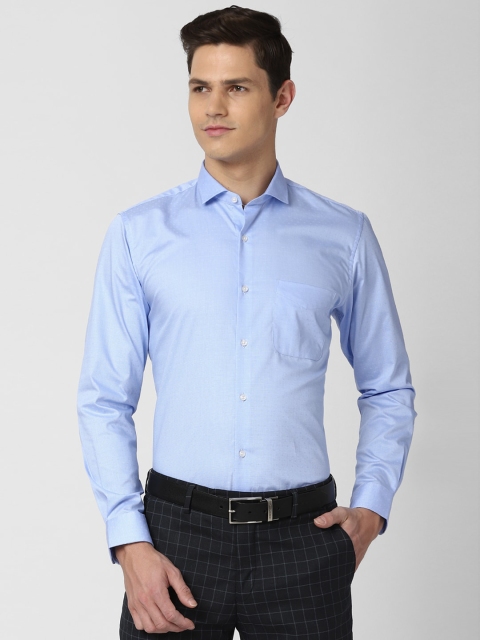 

Peter England Men Blue Solid Slim Fit Cotton Formal Shirt
