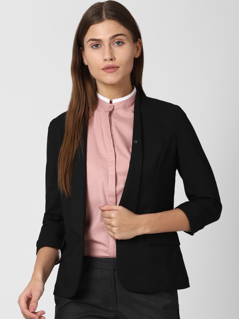 

Van Heusen Woman Black Single-Breasted Casual Blazer