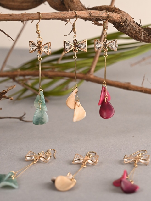 

BuckleUp Multicoloured Contemporary Drop Earrings, Multi