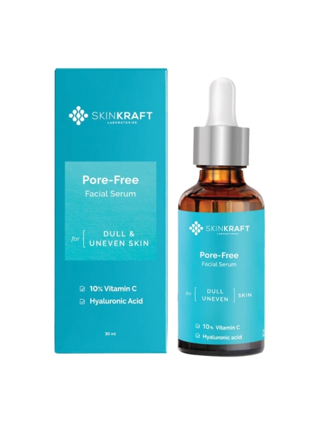 

SKINKRAFT Pore-Free Facial Serum for Dull & Uneven Skin - 30 ml, Blue