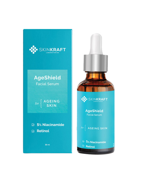 

SKINKRAFT Age Shield Facial Serum for Ageing Skin - 30 ml, Blue