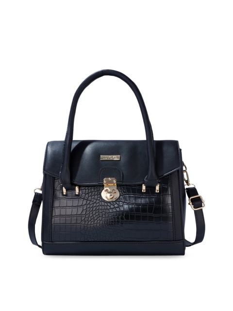 

Luvoksi Black Textured PU Structured Handheld Bag
