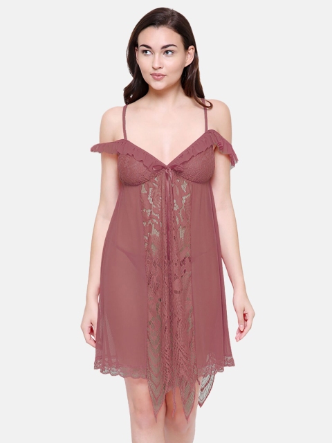 

FashionRack Brown Net Baby Doll