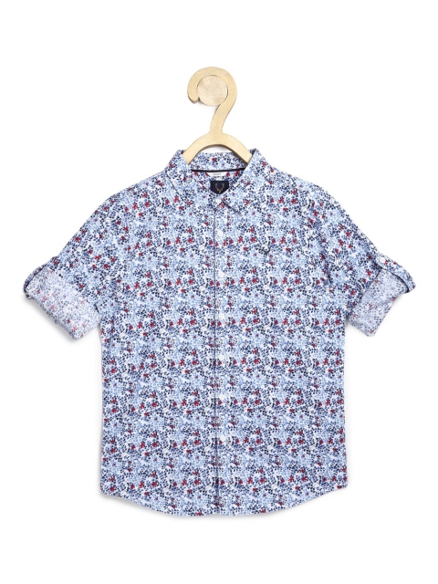 

Allen Solly Junior Boys Blue Slim Fit Floral Printed Cotton Casual Shirt