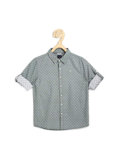 

Allen Solly Junior Boys Grey Slim Fit Printed Casual Shirt