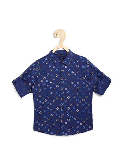 

Allen Solly Junior Boys Blue Slim Fit Floral Printed Casual Shirt