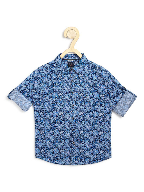 

Allen Solly Junior Boys Blue Slim Fit Floral Printed Casual Shirt