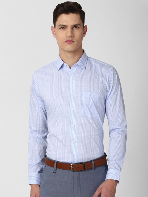 

Van Heusen Men Blue Slim Fit Checked Casual Shirt