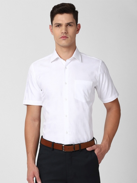 

Van Heusen Men White Cotton Formal Shirt