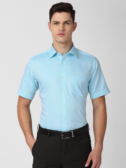 

Van Heusen Men Blue Pure Cotton Formal Shirt