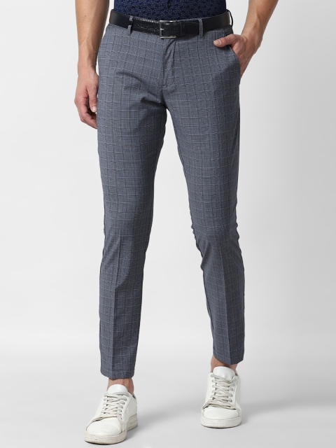 

Louis Philippe Sport Men Blue Checked Slim Fit Trousers