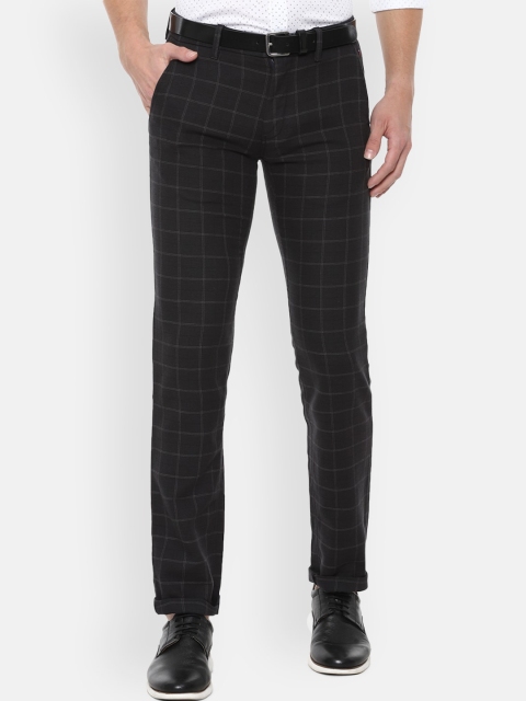

Louis Philippe Sport Men Black Checked Slim Fit Cotton Formal Trousers