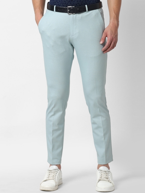 

Louis Philippe Sport Men Blue Textured Slim Fit Trousers