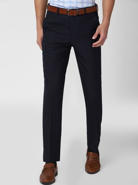 

Van Heusen Men Navy Blue Formal Trousers