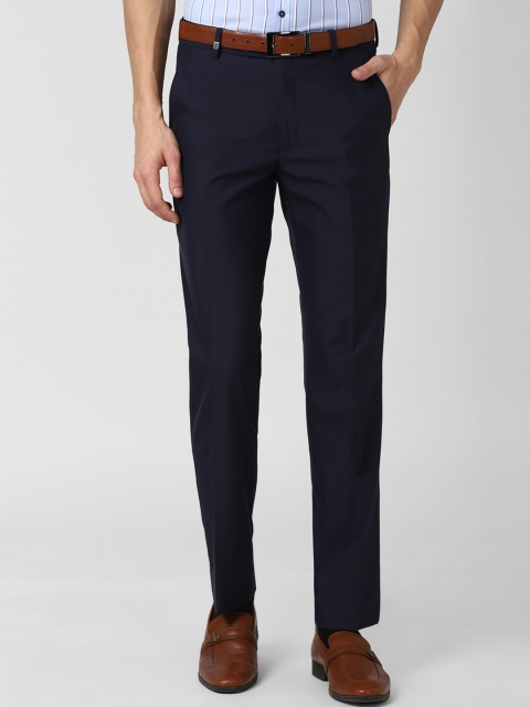 

Van Heusen Men Navy Blue Slim Fit Trousers