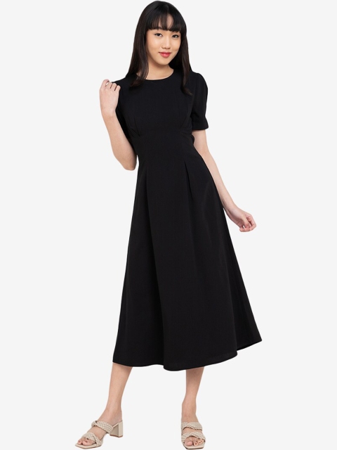 

ZALORA BASICS Black Midi Dress