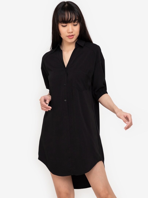 

ZALORA BASICS Women Black Shirt Dress