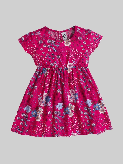 

The Magic Wand Fuchsia & Blue Floral Dress