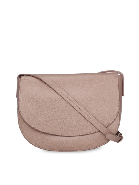 

Coccinelle Beige Leather Half Moon Sling Bag