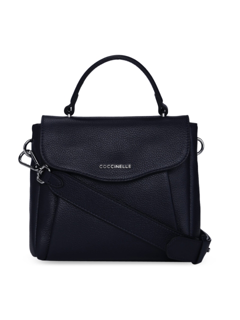 

Coccinelle Blue Leather Structured Satchel