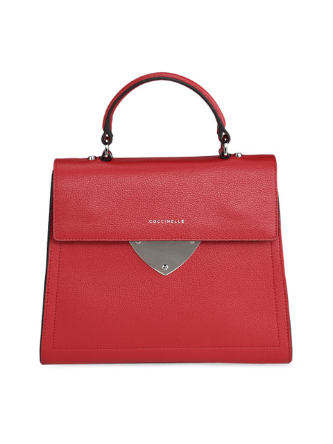 

Coccinelle Red Leather Structured Satchel