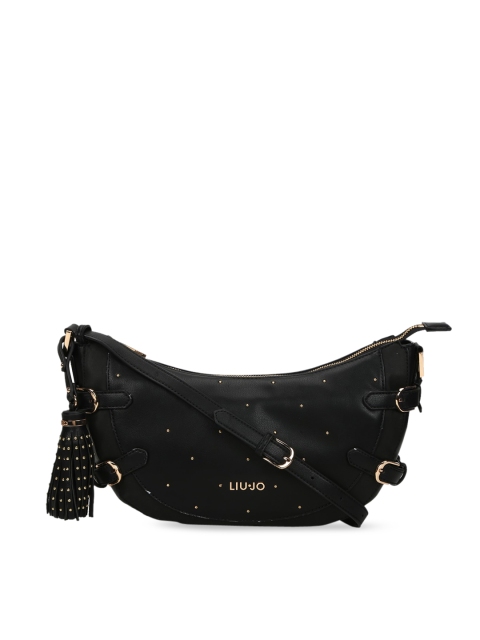 

LIU JO Black Embellished Leather Sling Bag