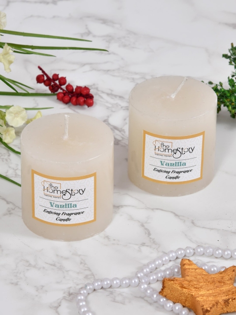 

Clasiko Set Of 2 White Enticing Fragrance Candles