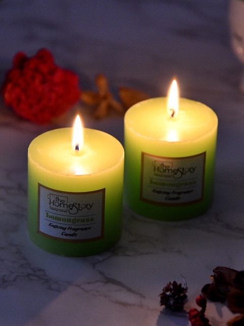 

Clasiko Green Set of 2 Lemongrass Enticing Fragrance Candles