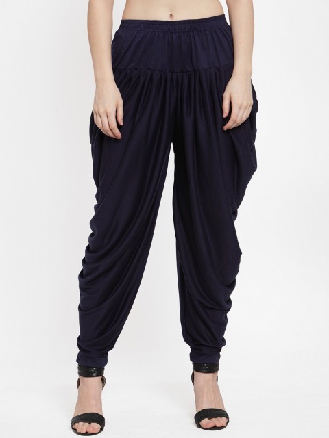 

GRACIT Women Navy Blue Solid Cotton Dhotis