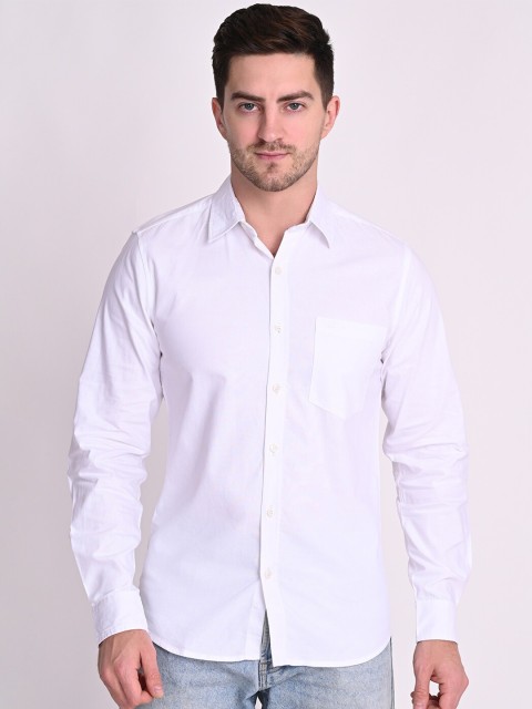 

STROP Men White Relaxed Casual Shirt